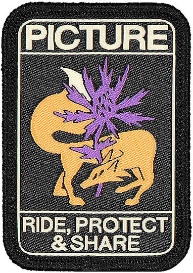 Picture Organic Clothing Fabric Sewing Patch Black