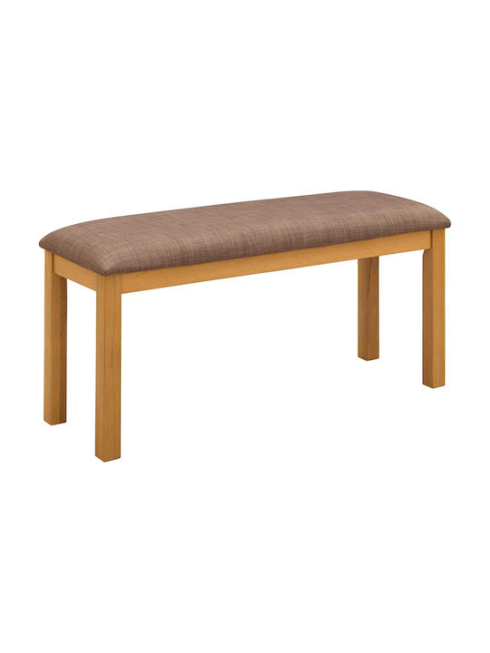Dining Bench with Wooden Surface Gray 95x32x45cm