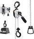 Palan Manual Cu Lanț Dublu Cu Cliquet Capacitate Maximă 250 Kg Frână Mecanică Cârlige Pivotante Înălțime 1.5 M