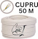Cablu Electric Cupru 3x2.5 Mm² 50 M Alb Izolație Flexibilă Pvc Tensiune 300/500v Myym H05vv-f Stoc Limitat