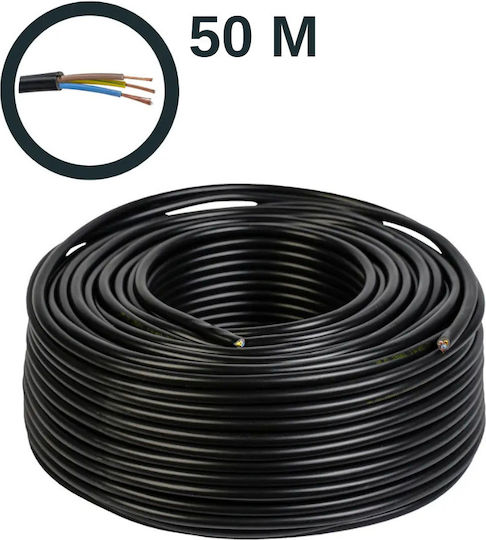 Cablu Electric 3x6 Mm² 50 M Negru Myym H05vv-f Cobi Smart Stoc Limitat