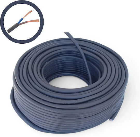 Cablu Electric Premium 2x6 Mm² 50 M Negru Myym H05vv-f Cobi Smart