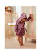 SteweHome Kinderbademantel Lila Mit Kapuze