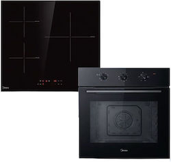 Midea Άνω Πάγκου με Επαγωγικές Εστίες Μαύρος ΜΙΗ623+MBO65 Midea Άνω Πάγκου με Επαγωγικές Εστίες Μαύρος ΜΙΗ623+MBO65