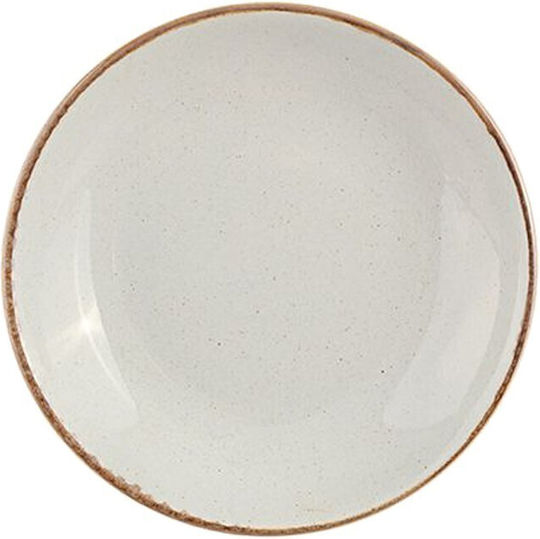 Porland Deep Serving Plate Made of Gray Porcelain 21cm