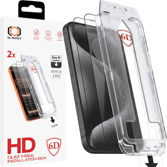 Tel Protect 2.5D Vollflächig Gehärtetes Glas Matt 2Stücke (iPhone 15)