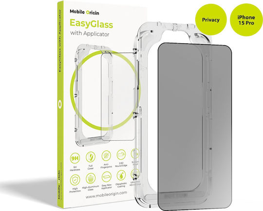 Mobile Origin 2.5D 0.33 мм Privacy Закалено Стъкло (iPhone 15 ProNothing Phone (3))