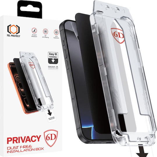 Tel Protect Full Glue Privacy Full Face Стъклен Протектор 2 Бройки (iPhone 16)