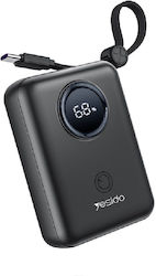 Yesido YP64 10000mAh 22.5W Schwarzes Power Bank Yesido YP64 10000mAh 22.5W Schwarzes Power Bank