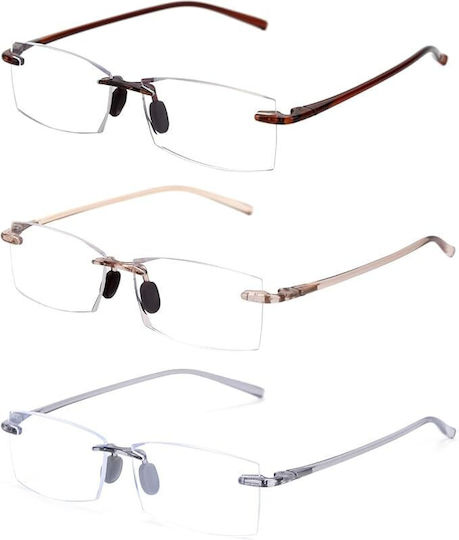 Reading Glasses Frameless Teraise Lightweight Unisex Blue Light Protection