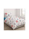SteweHome Set Kids Single Duvet Cover With Pillowcase White 100x200cm