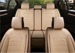 Set Complet Huse Scaune Auto Bej Luxoase Universală Tapițerie Auto