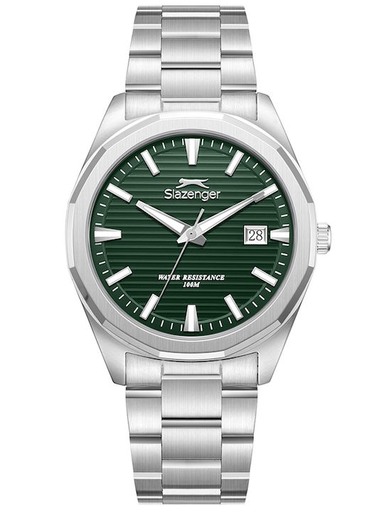 Slazenger Men's Watch Battery with Silver Stainless Steel Bracelet