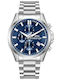 Slazenger Men's Battery Watch with Silver Metal Bracelet