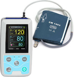 Contec Abpm50 Ambulantes Blutdruckmessgerät Nibp Holter Typ 24-Stunden Aufzeichnung Bis Zu 350 Nibp Daten Gruppen Farb Tft Anzeige Alarm Management Funktion Armumfang 25-35 Cm