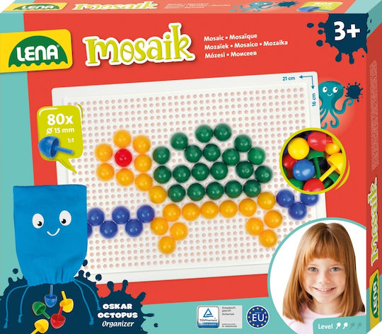 Lena Set Mozaic Pentru Copii 3+ Ani 80 Bucăți