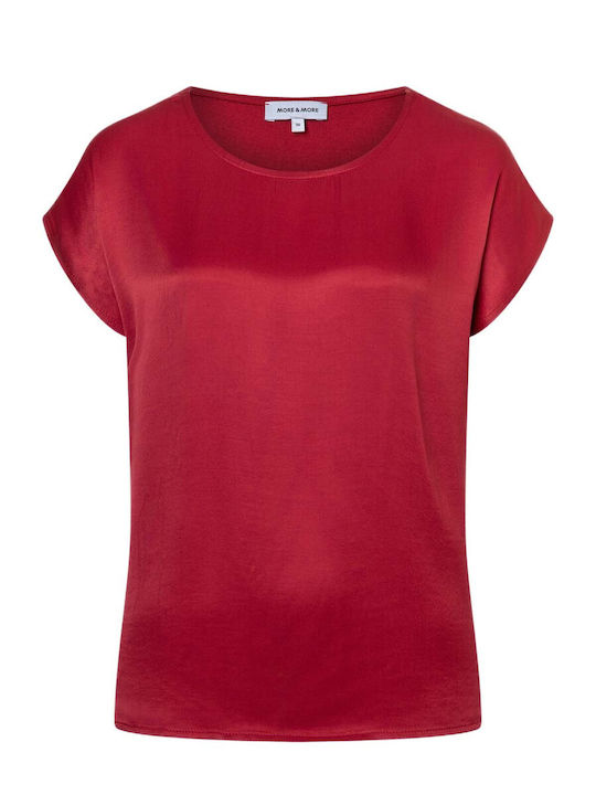 Women's Satin Burgundy Blouse