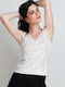 Damen Bluse Ärmellos Silber SCDGKVE561462/SILBER