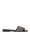 Leather Women's Flat Sandals Black