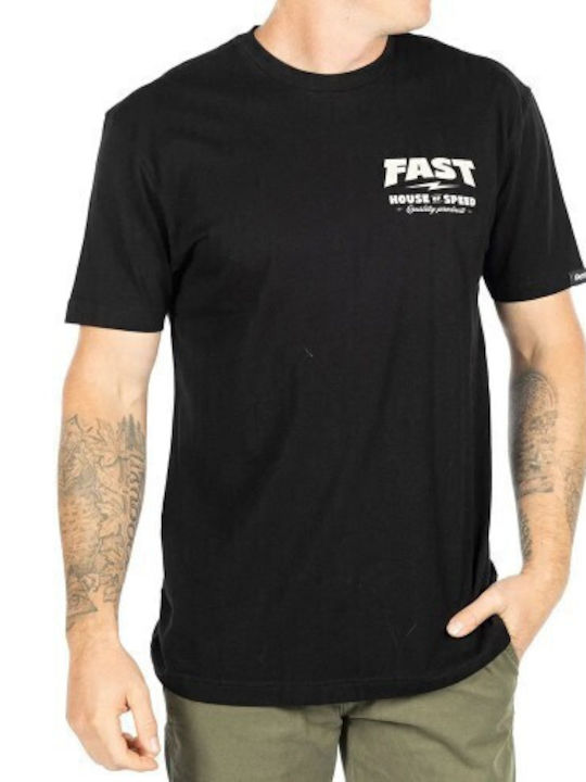 Herrenblusen Kurzarm T-Shirt Schwarz