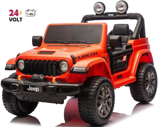 Wrangler Rubicon Διθέσιο με Τηλεκοντρόλ Licensed 24 Volt Πορτοκαλί