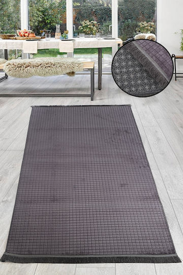 SteweHome Неплъзгащ Се Килим Пътека Сив 80x150см