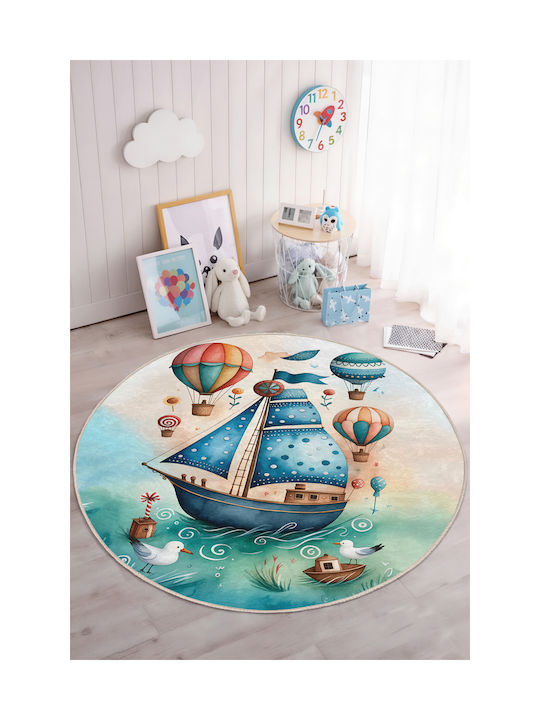 SteweHome Kids Rug Light Blue 150x150cm Thickness 60mm