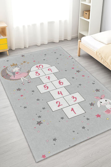 SteweHome Παιδικό Χαλί Γκρι 180x280cm Πάχους 60mm