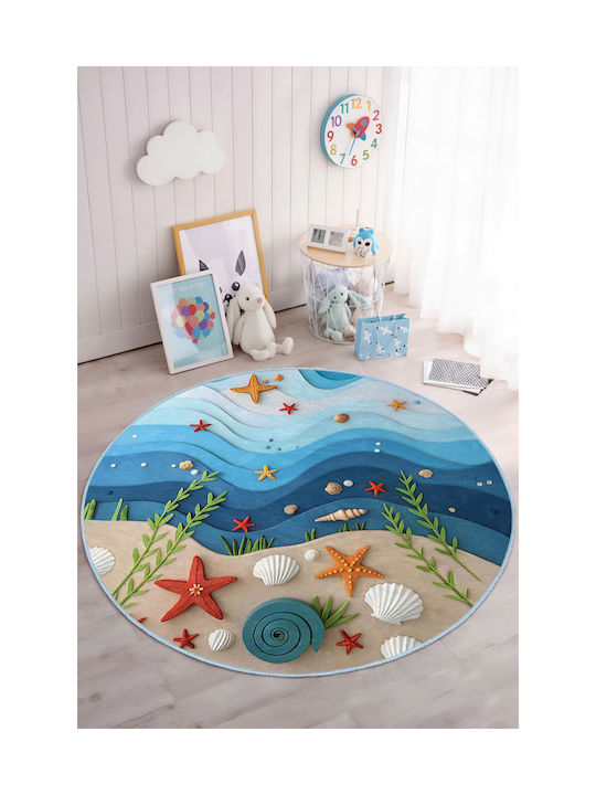 SteweHome Kids Rug Light Blue 160x160cm Thickness 60mm