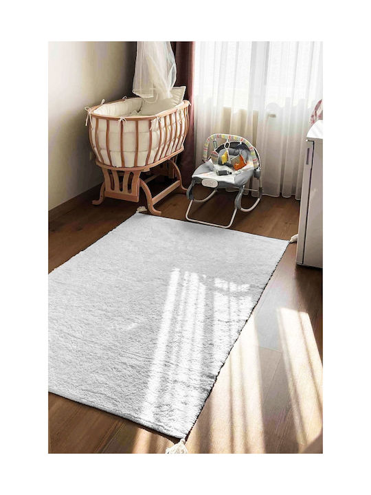 SteweHome Παιδικό Χαλί Βαμβακερό Μπλε 80x150cm