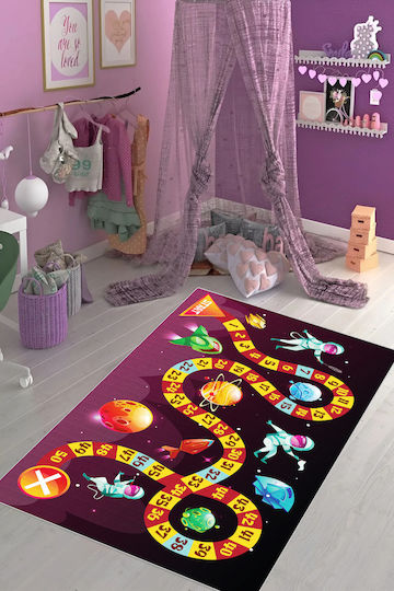 SteweHome Kids Rug Purple 80x250cm Thickness 60mm