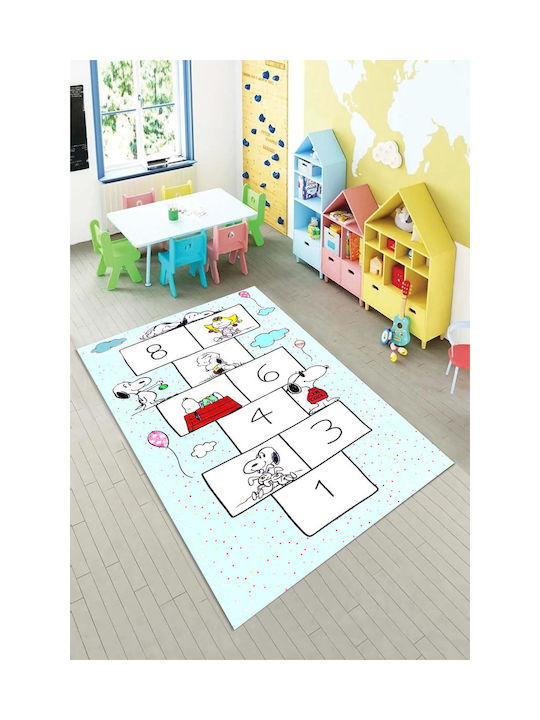 SteweHome Kinderteppich Hellblau 80x250cm Dicke 60mm
