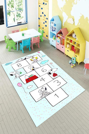 SteweHome Παιδικό Χαλί Γαλάζιο 80x300cm Πάχους 60mm