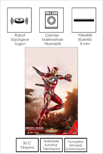 SteweHome Παιδικό Χαλί Κόκκινο 100x300cm Πάχους 60mm