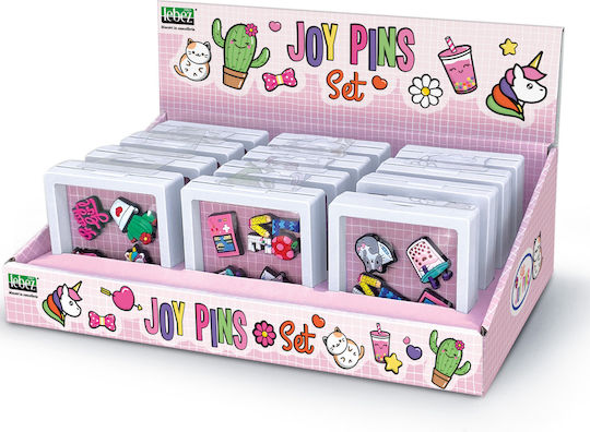 Set 4 Assorted Joy Pins 12 Pcs Display