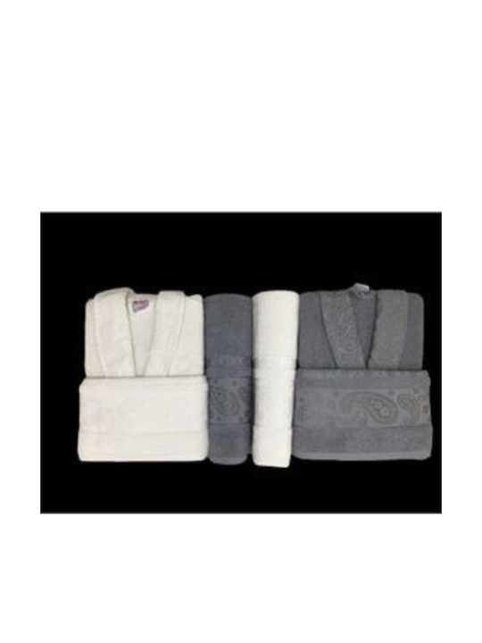 SteweHome SteweHome Bademantel mit Halsband Jacquard Satz Handtücher