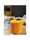 Hocker Für Das Wohnzimmer Mit Stoff Orange