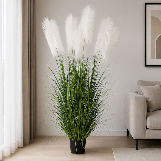 Artificial Decorative Pampas Grass Potted Plant 180cm