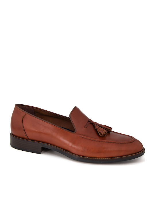 Leather Men's Moccasins in Tabac Brown Colour 6050-4-koniak