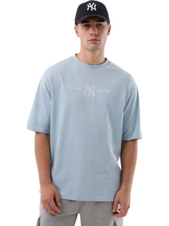 New Era Mlb Script Αθλητικό T-shirt Light Blue