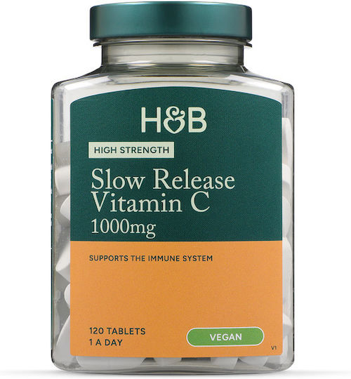 Holland & Barrett Витамин C за Подсилване на Имунната Система Кожата и Антиоксидантно Действие 1000mg 120 Таблетки