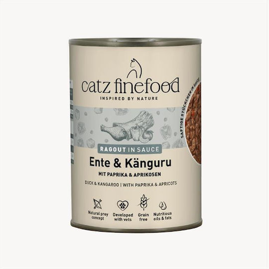 Catz Finefood Υγρή Τροφή για Γάτες με Πάπια 380gr