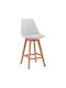 Bar Stool Made of Polypropylene White 4 Pieces