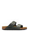 Leoi Leather Men's Sandals in Green Colour