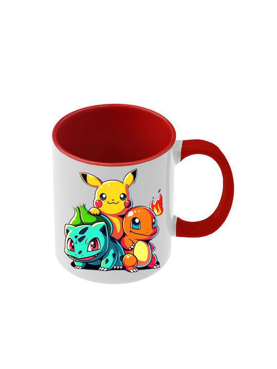 Κούπα Pokemon Κόκκινη Λαβή Εσωτερικό