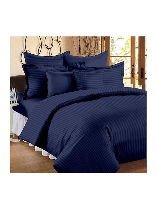 MayHome Σετ Πάπλωμα Μονό 160x240εκ. Μπλε Σκούρο