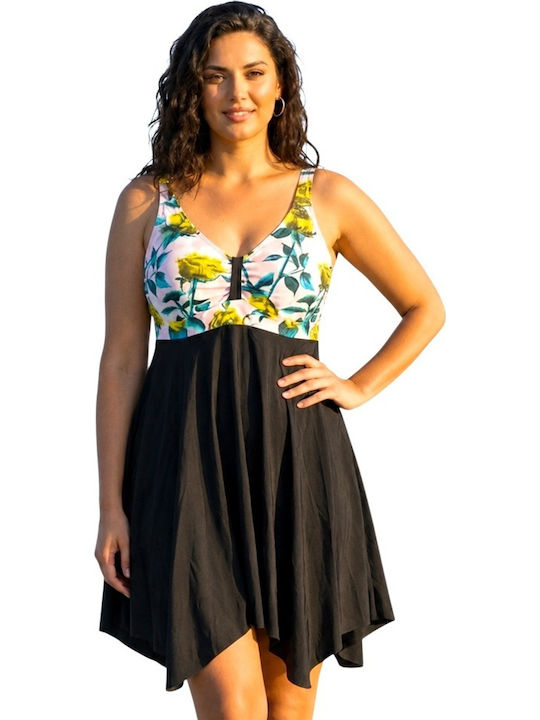 Damen Korto Kleid Damenbademode Gelbe Rosen