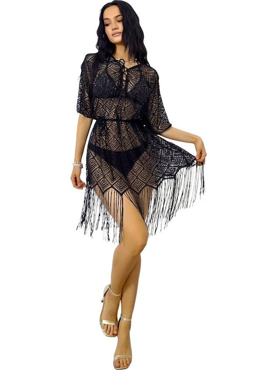 Women's Mini Beach Dress Black