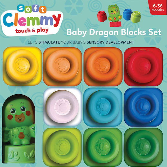 Baby Clementoni Τουβλάκια Clemmy για 6+ Μηνών 10τμχ