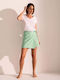 Women's Linen Skorts Green